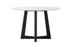 Zodiac Scandinavian 120 cm Marble Dining Table with Black Timber Legs