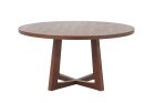 Zodiac Scandinavian Dark Walnut Dining Table - 150 cm Diameter