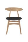 Replica Hans Wegner CH33 Dining Chair - Ash Timber Frame with Black Pad