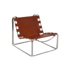 Replica Fabio Lounge Chair by Pascal Mourgue - Brown Saddle Leather Upholstery