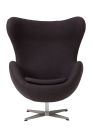 Replica Fabric Egg Chair - Dark Grey Wool Blend