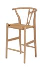 Replica Hans Wegner Wishbone Counter Stool - Solid Ash Timber