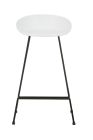Replica Hee Welling Black Framed Sled Stool - White Seat
