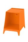 Bright Orange Retro Bedside Table with Laptop Stand