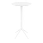 Furnlink White Sky Folding Bar Table by Siesta - Round 60 cm Outdoor