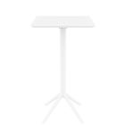 Furnlink Sky Folding Bar Table Square 60 cm White by Siesta - Made in Europe