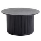 Tully Coffee Table - Round 80 cm Black Timber - ** 1 Only Left in Stock **
