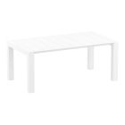 White Vegas Outdoor Dining Table by Siesta - Medium 180 cm or 220 cm - Made in Europe