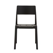 Black Plank Outdoor Stacking Chair