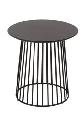 Black Cylinder Side Table