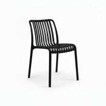 Black Bordeaux Outdoor Chair - UV Stabilised Plastic | Replica Furniture