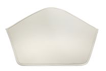 Front view of the off-white Diamond Chair Seat Pad | Curved section at front wraps around seat edge