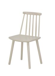 J77 White Timber Dining Chair Front View.
