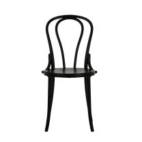 Black Plastic Bentwood Chair Front Image