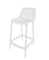Ozone 65 cm Kitchen Stool - White Plastic