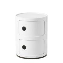 Replica 2 Drawer Round Componibili Storage Unit Front