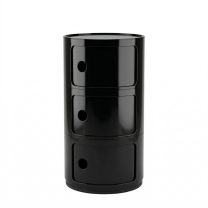 Replica Componibili 3 Tier Round Black Storage Unit