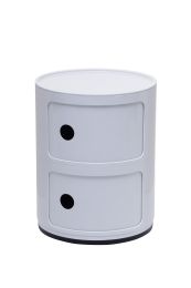 Replica 2 Drawer Round Componibili Storage Unit Front