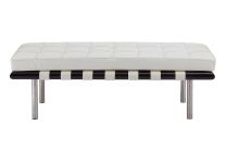 Replica Barcelona Bench in White Italian Leather