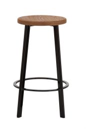 Replica Deja-vu Counter Stool Black with Wood Top