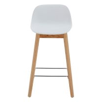 Replica Fiber Kitchen Stool 65 cm with White Seat