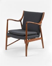 Finn Juhl 45 Lounge Chair - Replica - Grey Cashmere
