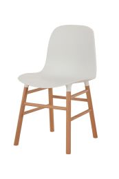 Replica Form Dining Chair by Normann Copenhagen - White Seat with Natural Legs