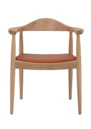 Replica Hans Wegner Round Chair - Timber and Tan Seat