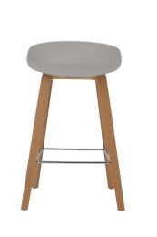 Replica Hee Welling Timber Stool with Grey Seat