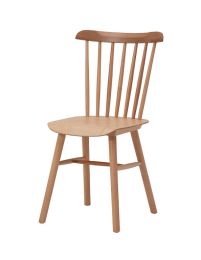 Replica Ironica Timber Dining Chair Front View
