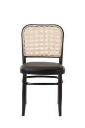 Replica Josef Hoffman 811 Dining Chair with Padded Seat Black