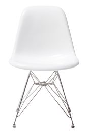 Replica Charles Eames Fiberglass Dining Chair Stainless Steel Legs