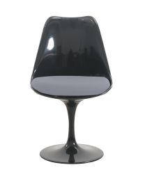 Replica Tulip Chair by Eero Saarinen - Black Frame with Grey Seat
