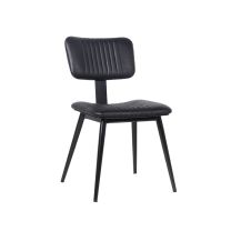 Retro Victoria Vintage Dining Chair| Matte Black Frame with soft Vegan Leather upholstery