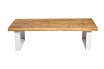 Viggo Elm Coffee Table with White Base