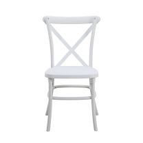 White Plastic Cross Back Chair