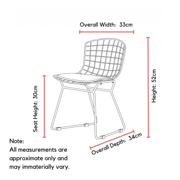 Replica Kids Bertoia Chair Pink | Junior Wire Chair