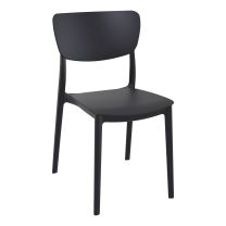 Black Monna Outdoor Chair | Plastic Cafe Chair