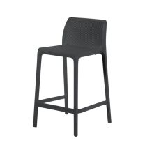 Replica Net Outdoor stool | Black Stacking Stool