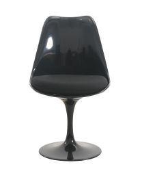 Black Tulip Chair with Black Pad - Replica Eero Saarinen