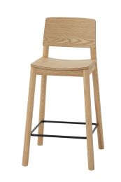 Andersen Kitchen Counter Stool | Natural Ash with Black Powder-coat footrest