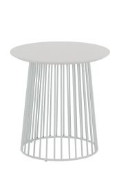 Cylinder Side Table White | White Occasional Side Table