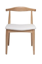 Elbow Chair Ash with White Seat