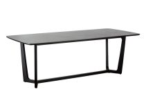 Massey Dining Table 220 cm - Black Timber Top
