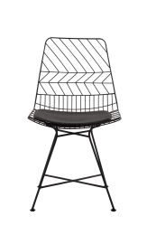 Modern Danish Wire Chair Black Powder Coat
