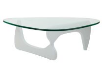 Noguchi Coffee Table White - Replica - Glass Top 19 mm