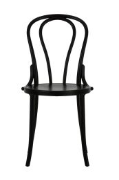 Outdoor Black Plastic Bentwood Chair