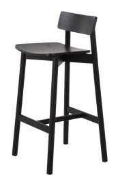 Black Peterson Bar Stool - Solid ash timber