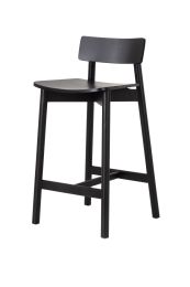 Peterson Kitchen Bar Stool 68 cm - Black Timber - By Dane Craft