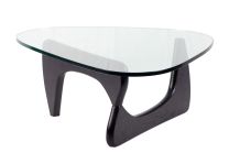 Replica Noguchi Coffee Table - Black Timber Frame - 19 mm Glass Top